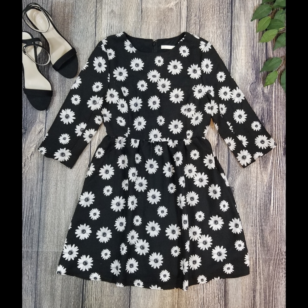 Moussy Daisy Floral Fit and Flare Dress